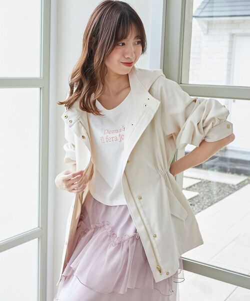 MAJESTIC LEGON(マジェスティックレゴン)の「パール付きクロップドロゴTシャツ(Tシャツ/カットソー・レディース・イエロー/ピンク/オフホワイト/レッド/ブラック・MEDIUM)」の21枚目の写真