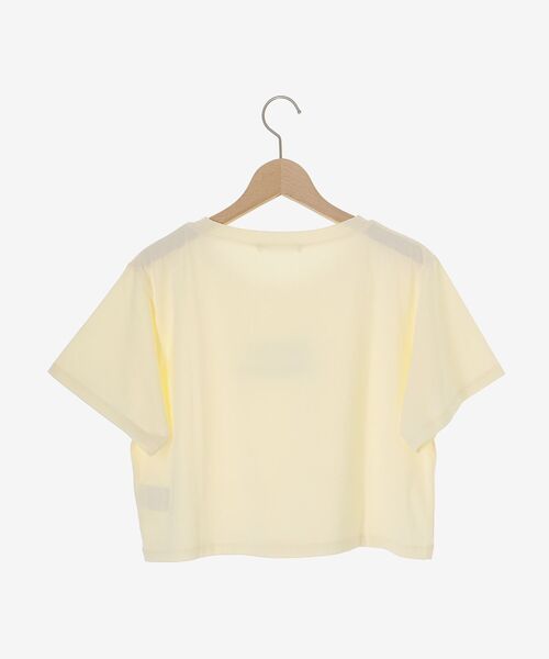 MAJESTIC LEGON(マジェスティックレゴン)の「パール付きクロップドロゴTシャツ(Tシャツ/カットソー・レディース・イエロー/ピンク/オフホワイト/レッド/ブラック・MEDIUM)」の8枚目の写真