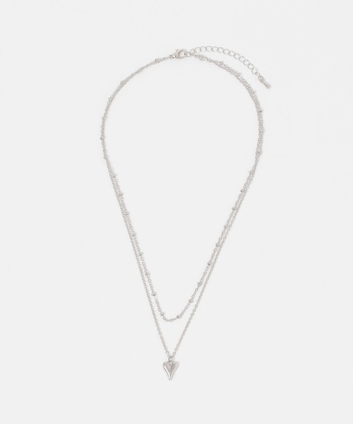 FOREVER 21(フォーエバー トゥエンティーワン)の「2連ハートデザインネックレス(ネックレス・レディース・ゴールド/シルバー・FREE)」の1枚目の写真