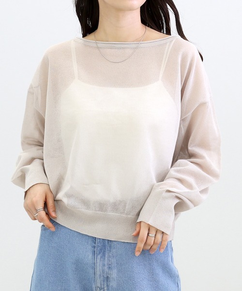 Aletta vita（アレッタビータ）の「天竺シアードルマンニットプルオーバー（ニット/セーター・レディース・ブラック/イエロー/ライトグレー・M）」の3枚目の写真