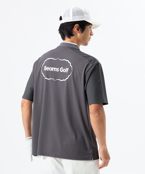 BEAMSGOLF - ビームス ゴルフ 吸水速乾 半袖 ポロシャツ メンズ L ブルー ドット ゴルフ 中古 メンズ ビームスゴルフ BEAMSGOLF 半袖ポロシャツ M 紺