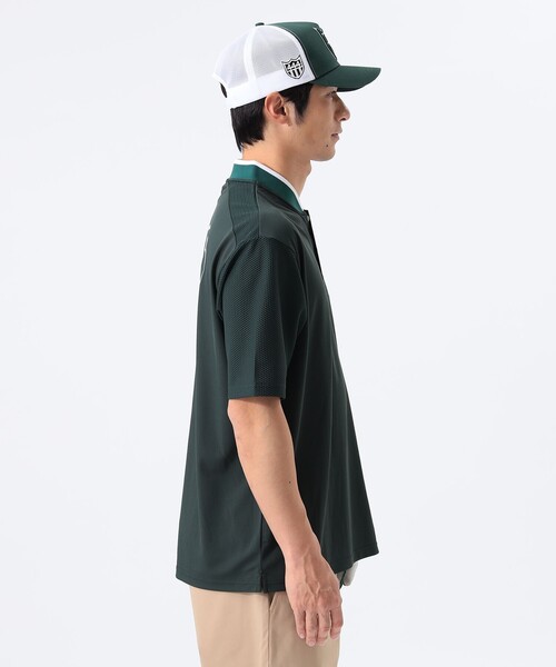 美品✨希少サイズ　ビームスゴルフ　2022年モデル　ポロシャツ　ロゴ　XL 緑 UVカット/吸水速乾/伸縮性】ORANGE LABEL / ブレードカラー