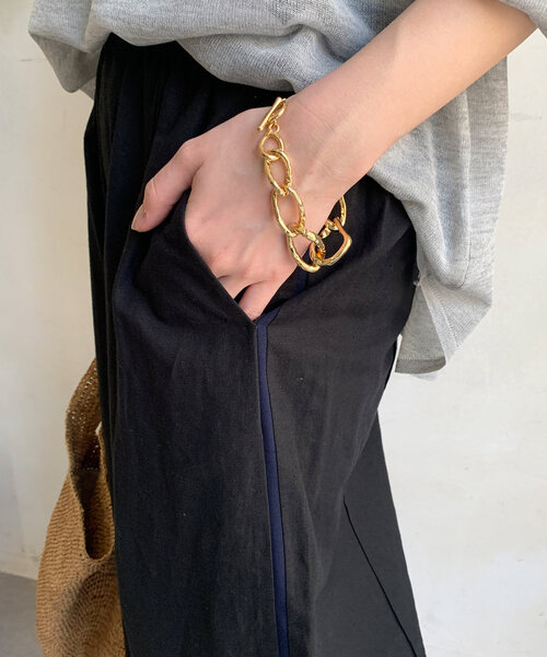 DouDou(ドゥドゥ)の「リネンサイドラインパンツ(その他パンツ・レディース・ブラック/ベージュ・FREE)」の21枚目の写真
