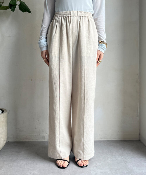 DouDou（ドゥドゥ）の「リネンサイドラインパンツ（その他パンツ