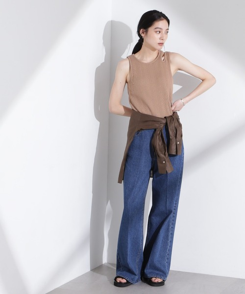 NANO universe（ナノユニバース）の「ランダムリブカップ付きスラッシュタンクトップ（タンクトップ・レディース・ブラック/ホワイト/キャメル・S/M）」の10枚目の写真