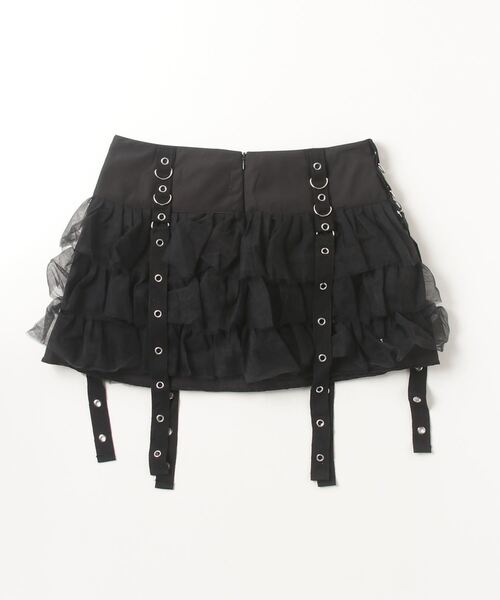 .KOM（ドットコム）の「『.KOM/ドットケーオーエム』Dカンフリルスカート【Y】【CN】（スカート・レディース・ブラック・S）」の6枚目の写真