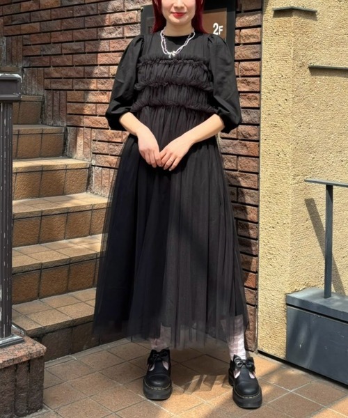 キャンディストリッパー ワンピース GATHERED TULLE LAYERED ドレス（ワンピース）｜Candy Stripper