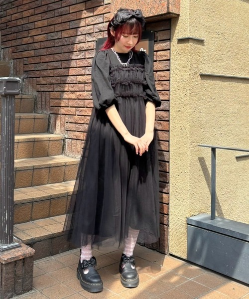 キャンディストリッパー ワンピース GATHERED TULLE LAYERED ドレス（ワンピース）｜Candy Stripper