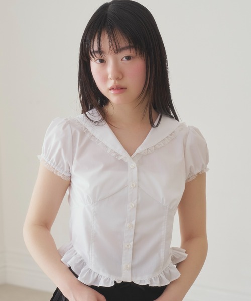 セール】セーラーカラーブラウス（Tシャツ/カットソー）｜FURFUR