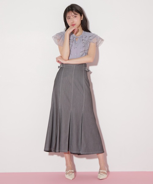 JILL by JILL STUART（ジルバイジルスチュアート）の「◇ケープフリルフレアスリーブブラウス（シャツ/ブラウス・レディース・ブルー/ブラック/ホワイト・FREE）」の15枚目の写真