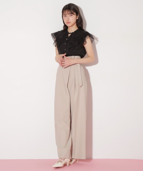 JILL by JILL STUART（ジルバイジルスチュアート）の「◇ケープフリルフレアスリーブブラウス（シャツ/ブラウス・レディース・ブルー/ブラック/ホワイト・FREE）」の12枚目の写真