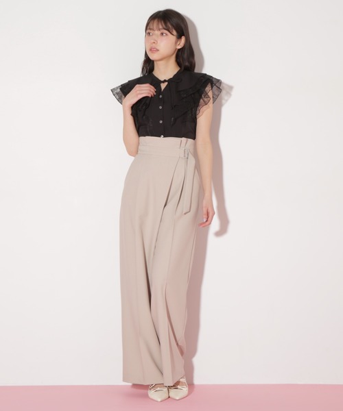 JILL by JILL STUART（ジルバイジルスチュアート）の「◇ケープフリルフレアスリーブブラウス（シャツ/ブラウス・レディース・ブルー/ブラック/ホワイト・FREE）」の13枚目の写真