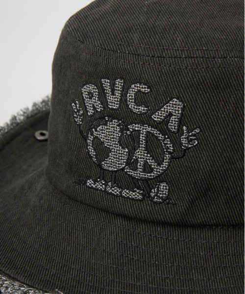 RVCA（ルーカ）の「RVCA/ルーカ ハット UNITED SAFARI HAT BF041-956（ハット・メンズ・ブラック×ブラック/サーモンピンク・FREE）」の8枚目の写真