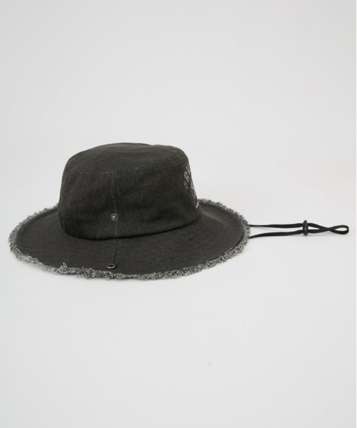 RVCA（ルーカ）の「RVCA/ルーカ ハット UNITED SAFARI HAT BF041-956（ハット・メンズ・ブラック×ブラック/サーモンピンク・FREE）」の7枚目の写真