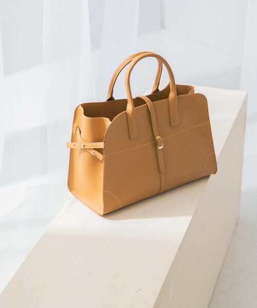 URBAN RESEARCH ROSSO WOMEN（アーバンリサーチ　ロッソ）の「ベルト付ステッチトートバッグ（トートバッグ・レディース・グレー系その他/キャメル・-）」の2枚目の写真