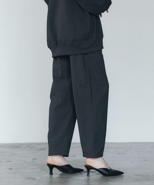 FREAK'S STORE（フリークスストア）の「FREAK’S STORE/フリークスストア 速乾素材 リラックスフィット イージーパンツ リネン風 ホームケア/LINEN LIKE EASY PT（その他パンツ・メンズ・チャコールグレー/ブラック/オフホワイト/グリーン・SMALL/MEDIUM/LARGE）」の13枚目の写真