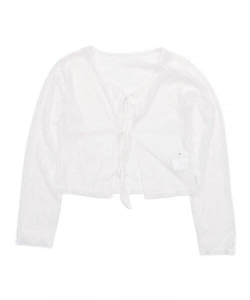 WEGO（ウィゴー）の「WEGO/レースリボンカーディガン（カーディガン/ボレロ・レディース・ブラック/ホワイト・FREE）」の18枚目の写真