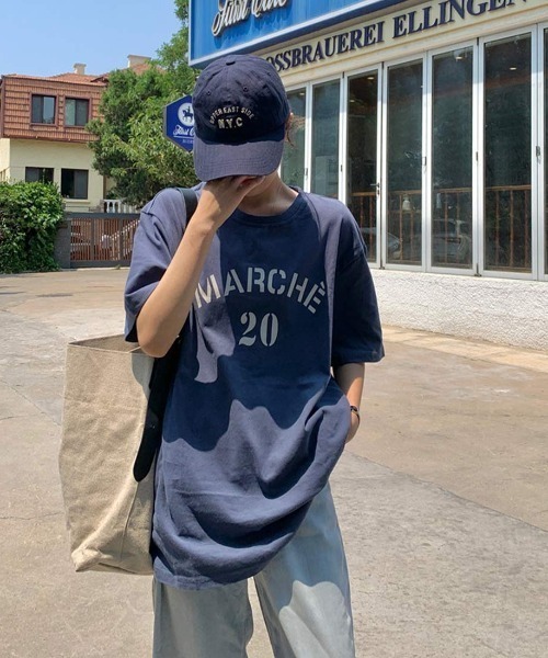maison de LATIR（メゾンドラティール）の「半袖ロゴTシャツ（Tシャツ/カットソー・レディース・ホワイト/ネイビー・ONESIZE）」の6枚目の写真