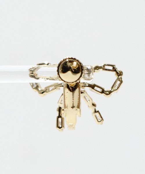 flower（フラワー）の「ビジューリボンイヤリング（イヤリング・レディース・ゴールド・FREE）」の3枚目の写真