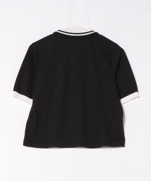 Honeys（ハニーズ）の「ショート丈衿付ポロシャツトップス（ポロシャツ・レディース・ネイビー/ピンク/ホワイト/サックスブルー/ブラック・L/M/S）」の6枚目の写真