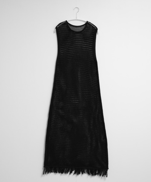 for/c(フォーシー)の「クロシェニットワンピース【サスティナブル】(ワンピース・レディース・アイボリー/ブラック・M/L)」の3枚目の写真