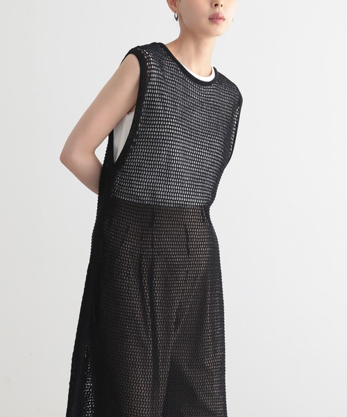 for/c(フォーシー)の「クロシェニットワンピース【サスティナブル】(ワンピース・レディース・アイボリー/ブラック・M/L)」の16枚目の写真