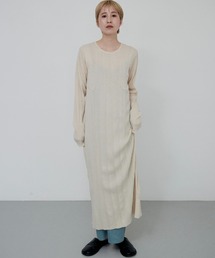 lit（リット）の「Layered Rib Knit One-piece（ワンピース）」