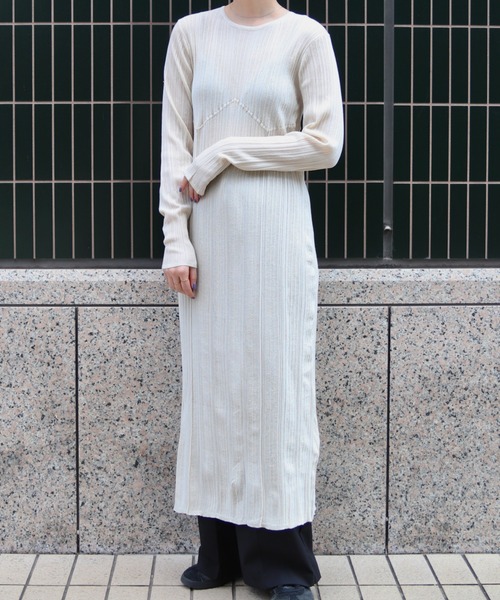 Layered Rib Knit One-piece（ワンピース）｜lit（リット）の