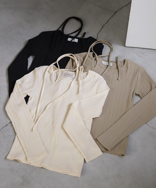 セール】チョーカーリブトップス（Tシャツ/カットソー）｜select MOCA