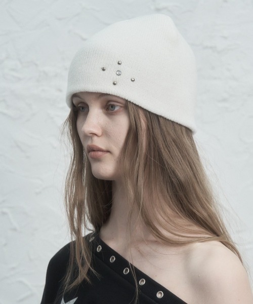 SETUP-EXE★韓国★日本未入荷★Chandelier hotfix Beanie 3色 セール】【SETUP‐EXE】STUDDED BEANIE（ニットキャップ/ビーニー