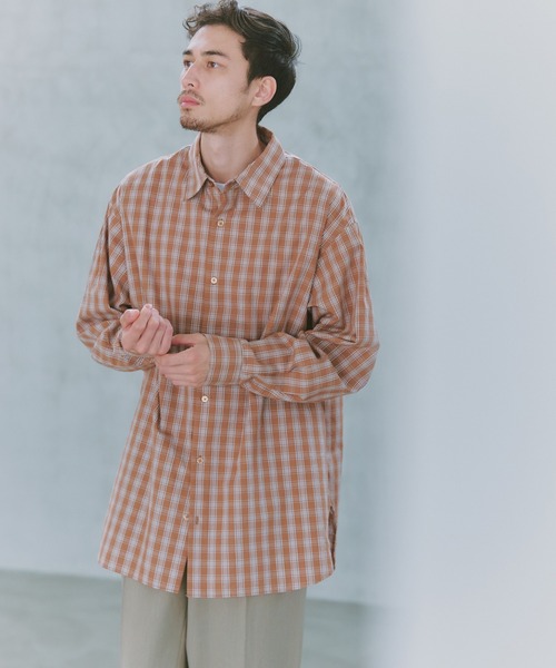 NewAnce（ニュアンス）の「【NewAnce】New Standard Check Shirts -Over Fit -（シャツ/ブラウス・メンズ・ブラウン/ブラック・L/M）」の2枚目の写真