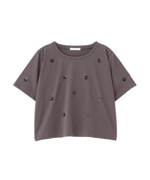 PROPORTION BODY DRESSING(プロポーションボディドレッシング)の「スパンコール付きカットソー / 1215160604(Tシャツ/カットソー・レディース・ホワイト/ダークグレー・FREE)」の4枚目の写真