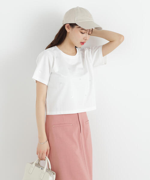 PROPORTION BODY DRESSING(プロポーションボディドレッシング)の「スパンコール付きカットソー / 1215160604(Tシャツ/カットソー・レディース・ホワイト/ダークグレー・FREE)」の11枚目の写真