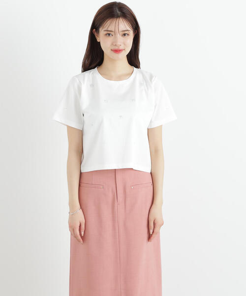 PROPORTION BODY DRESSING(プロポーションボディドレッシング)の「スパンコール付きカットソー / 1215160604(Tシャツ/カットソー・レディース・ホワイト/ダークグレー・FREE)」の14枚目の写真