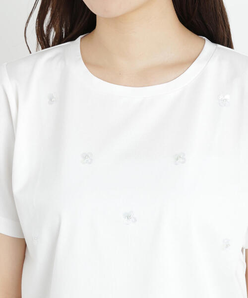 PROPORTION BODY DRESSING(プロポーションボディドレッシング)の「スパンコール付きカットソー / 1215160604(Tシャツ/カットソー・レディース・ホワイト/ダークグレー・FREE)」の15枚目の写真