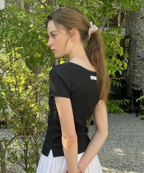 GIUNON(ジウノン)の「boat neck t-shirt / ボートネックTシャツ(Tシャツ/カットソー・レディース・ネイビー/ホワイト/グレー/クリーム・FREE)」の21枚目の写真