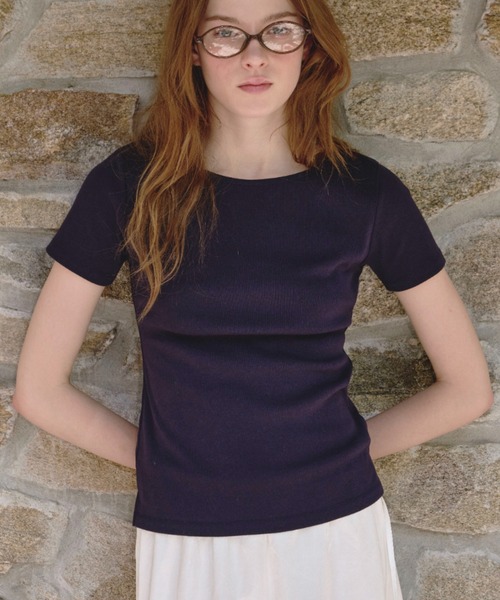 boat neck t-shirt / ボートネックTシャツ（Tシャツ/カットソー