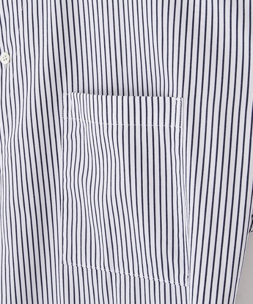 ETRE TOKYO（エトレトウキョウ）の「ハーフスリーブストライプオールインワン（つなぎ/オールインワン・レディース・ブラウン/ネイビー/ホワイト・M/S）」の16枚目の写真