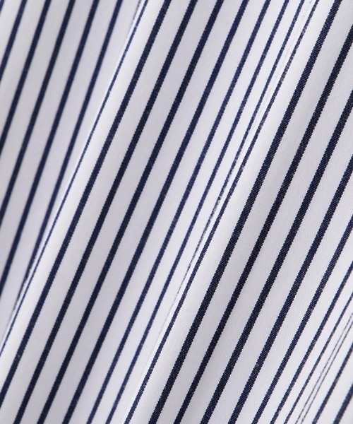 ETRE TOKYO（エトレトウキョウ）の「ハーフスリーブストライプオールインワン（つなぎ/オールインワン・レディース・ブラウン/ネイビー/ホワイト・M/S）」の10枚目の写真