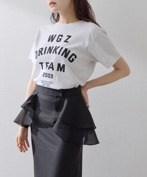 Whim Gazette(ウィムガゼット)の「DRINKING TEE(Tシャツ/カットソー・レディース・イエロー/ライトグレー系・FREE)」の17枚目の写真