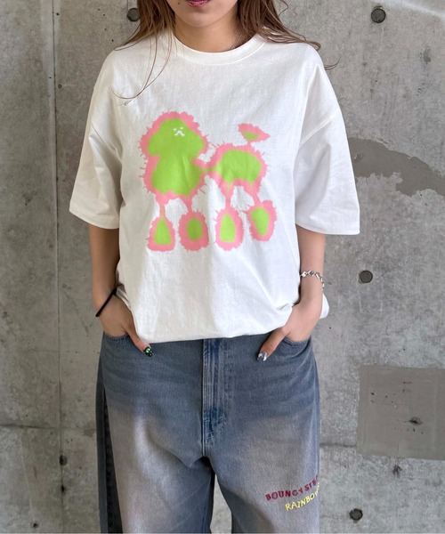 sedacle(セダクル)の「グラデグラフィックTシャツ(Tシャツ/カットソー・レディース・チャコールグレー/オフホワイト・LARGE/MEDIUM/SMALL)」の3枚目の写真