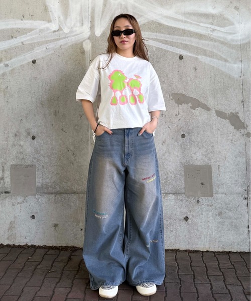 sedacle(セダクル)の「グラデグラフィックTシャツ(Tシャツ/カットソー・レディース・チャコールグレー/オフホワイト・LARGE/MEDIUM/SMALL)」の8枚目の写真