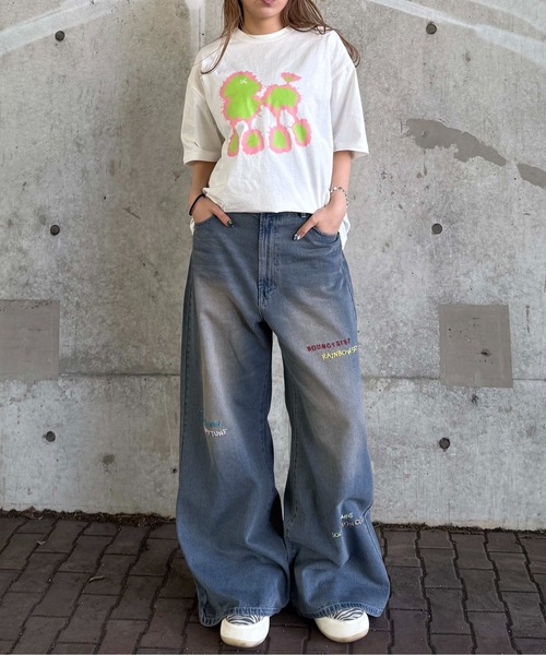 sedacle(セダクル)の「グラデグラフィックTシャツ(Tシャツ/カットソー・レディース・チャコールグレー/オフホワイト・LARGE/MEDIUM/SMALL)」の7枚目の写真