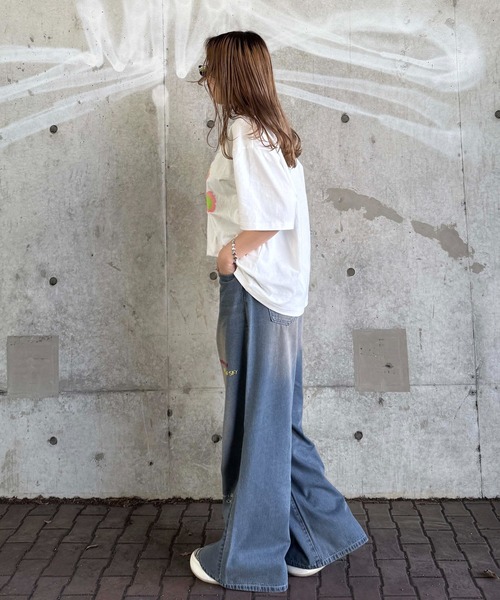 sedacle(セダクル)の「グラデグラフィックTシャツ(Tシャツ/カットソー・レディース・チャコールグレー/オフホワイト・LARGE/MEDIUM/SMALL)」の9枚目の写真