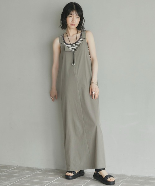 Doux archives（ドゥアルシーヴ）の「テレコタンクトップ（タンクトップ・レディース・ブラウン/グリーン/ブラック/オフホワイト・FREE）」の16枚目の写真