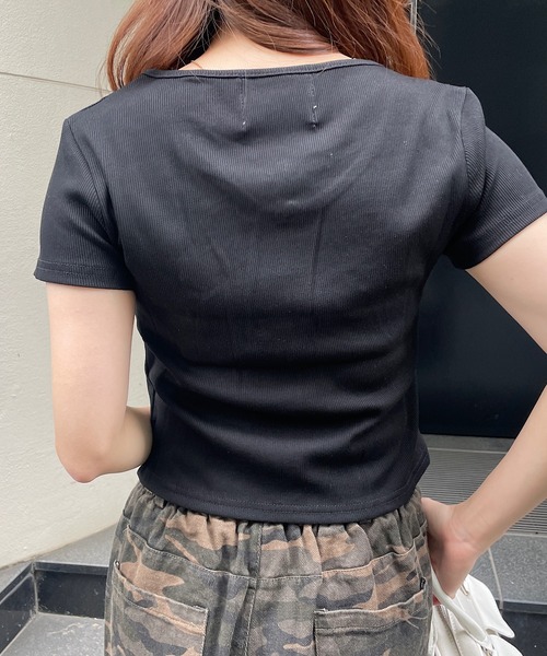 ROGER AND RAW（ロジャーアンドロウ）の「[2点セット]キャミソール＆フロントジップTシャツセット（アンサンブル・レディース・ホワイト/ブラック/グレー・FREE）」の15枚目の写真