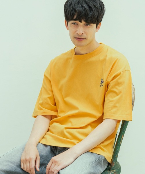 LAKOLE(ラコレ)の「オバケ刺繍半袖T / 450910(Tシャツ/カットソー・メンズ・レッド/ホワイト/イエロー/ブラック・MEDIUM/LARGE)」の1枚目の写真