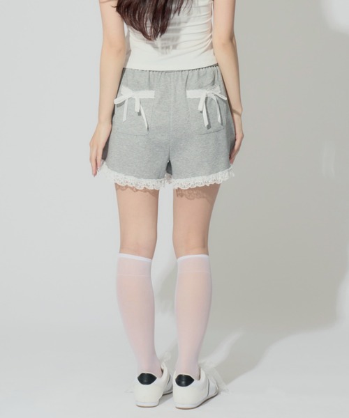 JilLA(ジルア)の「Frill Sweat Short Pnats / フリルスウェットショートパンツ(スウェットパンツ・レディース・ブラック/グレー/ホワイト・FREE)」の10枚目の写真