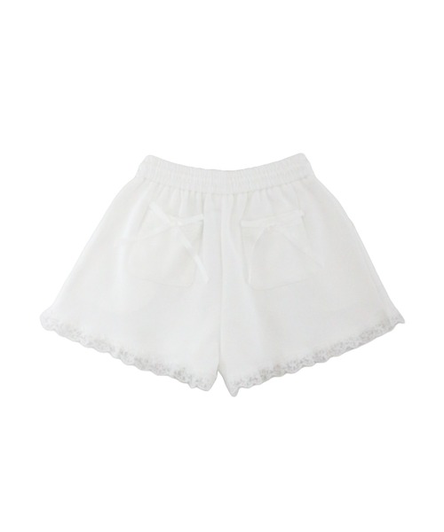 JilLA(ジルア)の「Frill Sweat Short Pnats / フリルスウェットショートパンツ(スウェットパンツ・レディース・ブラック/グレー/ホワイト・FREE)」の14枚目の写真