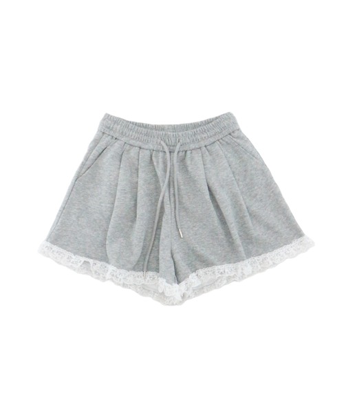 JilLA(ジルア)の「Frill Sweat Short Pnats / フリルスウェットショートパンツ(スウェットパンツ・レディース・ブラック/グレー/ホワイト・FREE)」の15枚目の写真